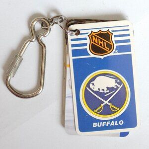 VINTAGE BUFFALO SABRES Key Chain Player Cards 1983